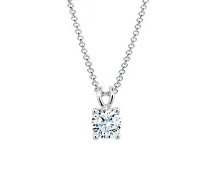 0.25 Carat Round Brilliant Cut White Gold Diamond Halo Pendant