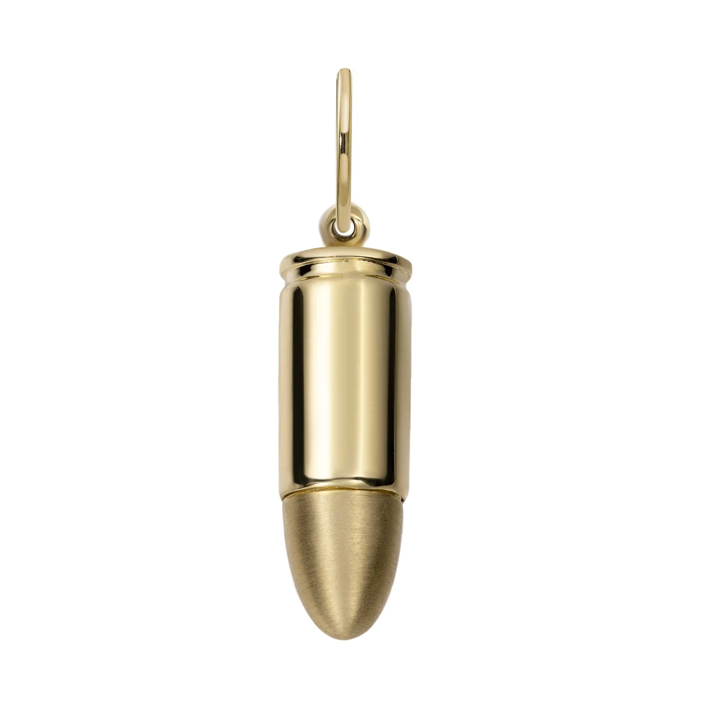 1 3/8" Magnum Bullet Reversible Pendant Solid 10K Yellow Gold