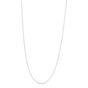 .925 Sterling Silver 0.7mm Slim and Dainty Unisex 18" Inch Ball Bead Chain Necklace