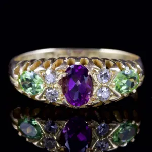 Antique Victorian Suffragette Ring Dated 18Ct Chester 1915