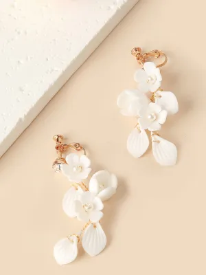 Bridal Leaf Ear Clips