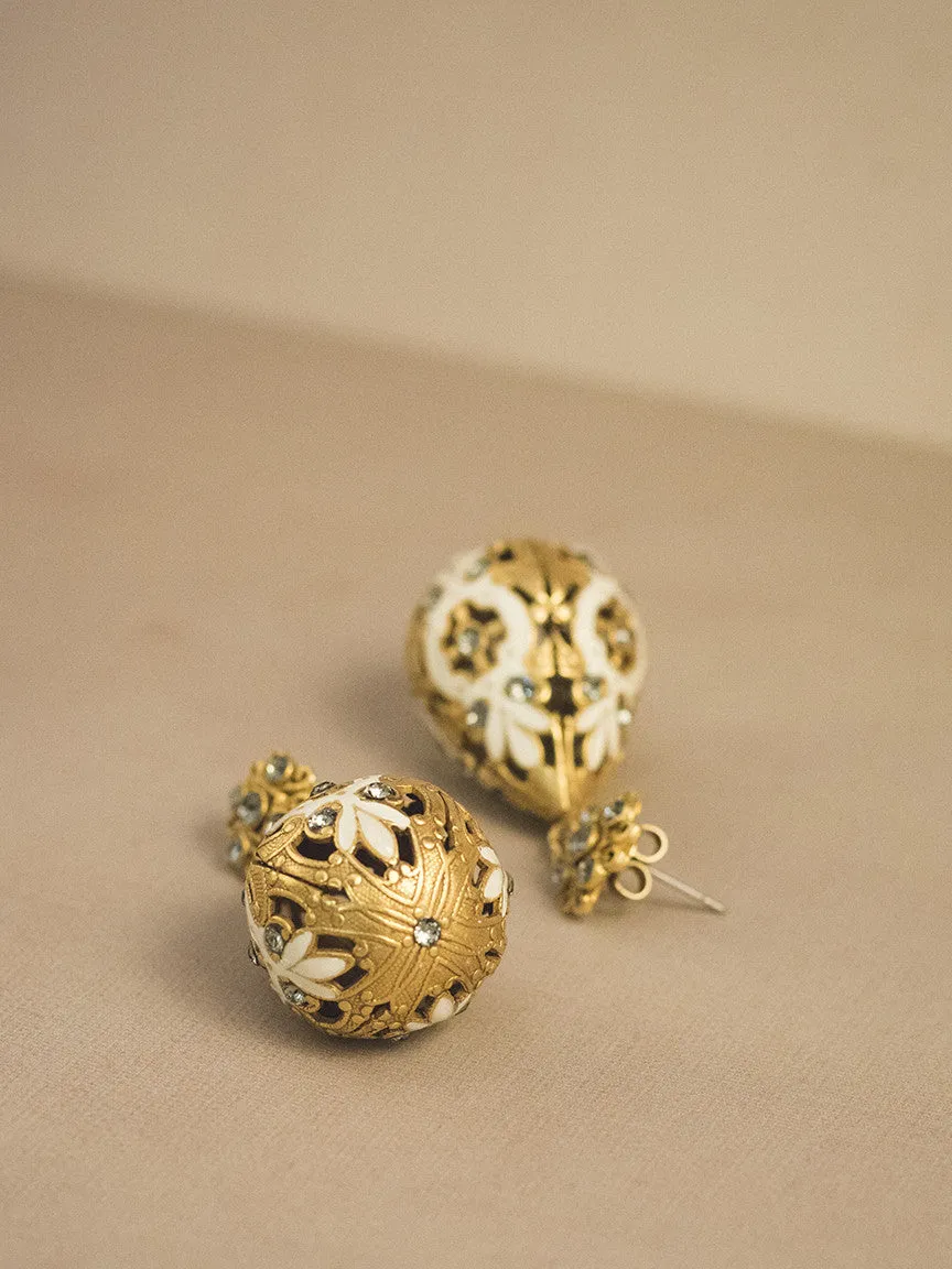 Enamel Drop Earrings