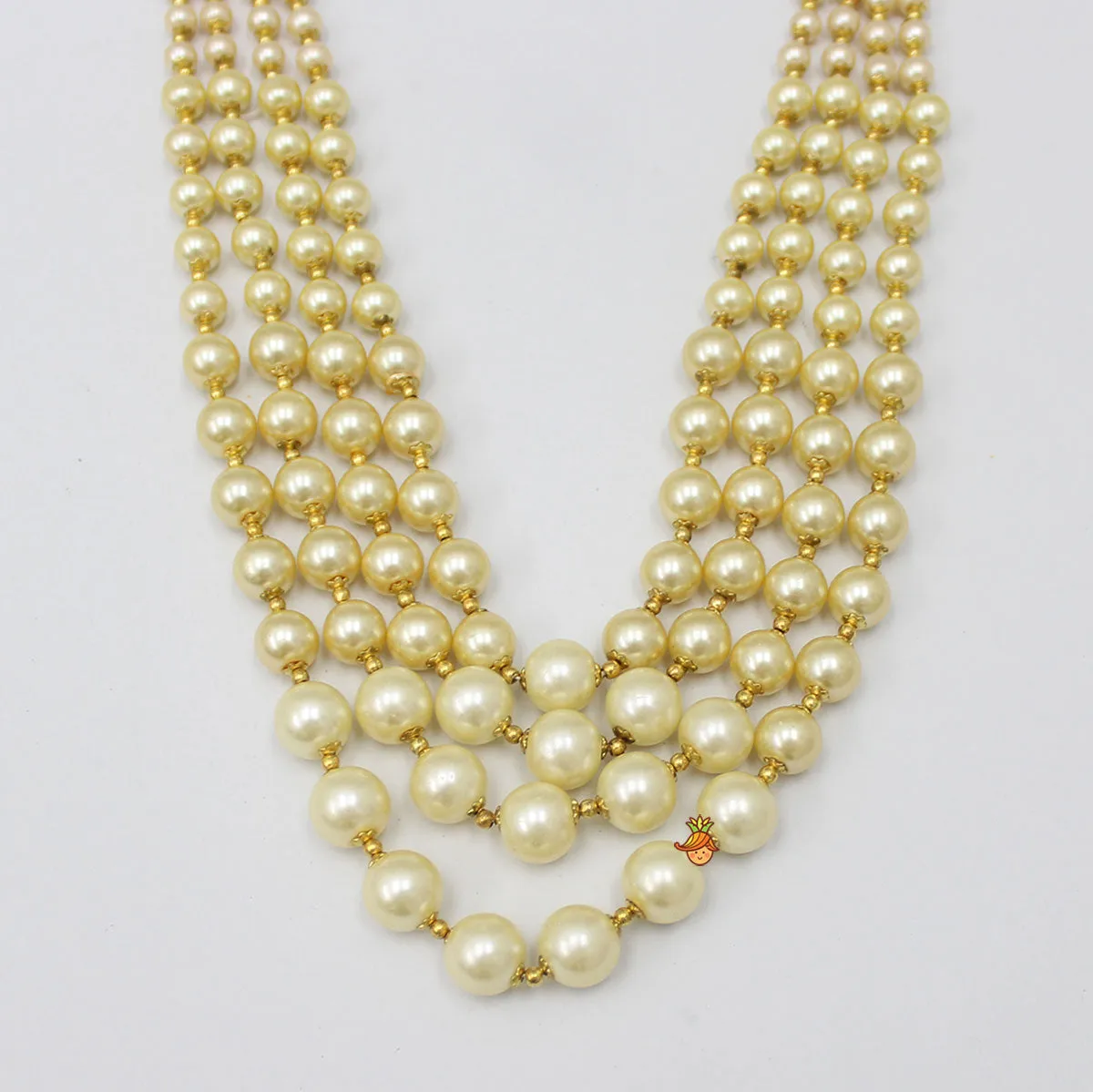 Exquisite Multistranded Pearly Necklace With Earrings