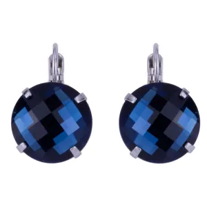 Extra Luxurious Single Stone Leverback Earring in "Royal Blue" *Custom*