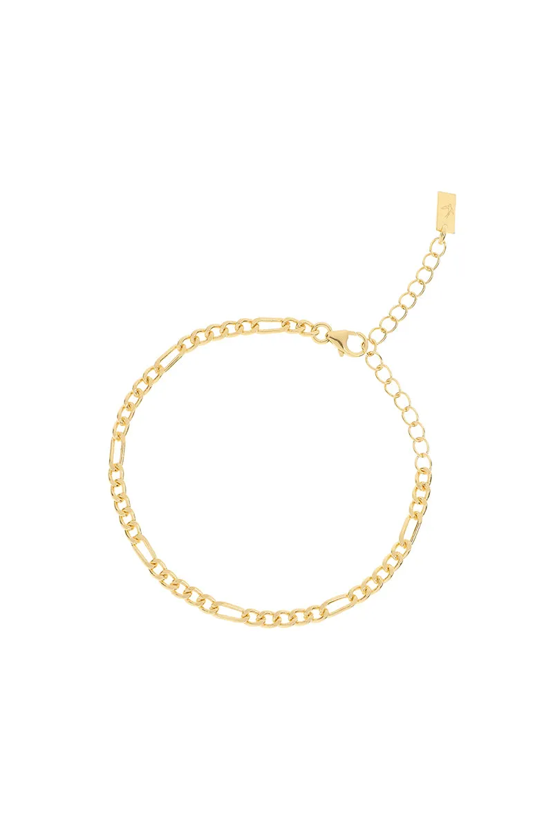 Figaro Anklet - Gold