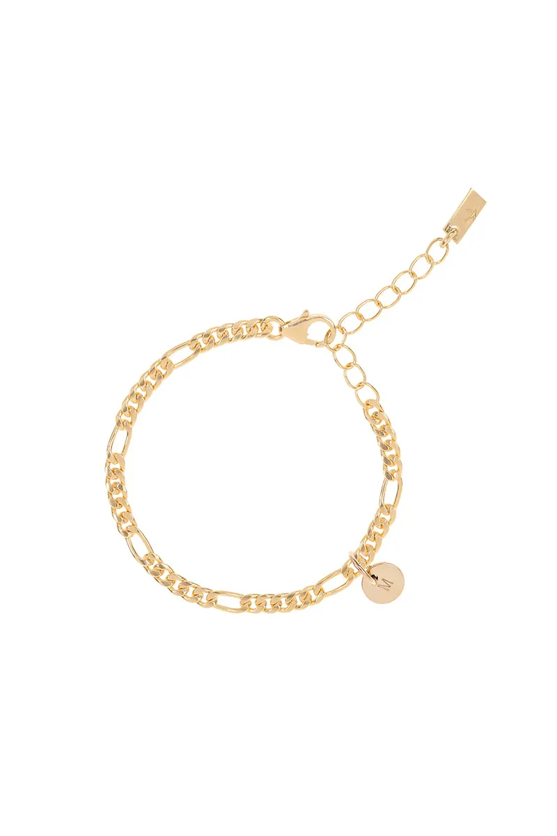 Figaro Anklet - Gold