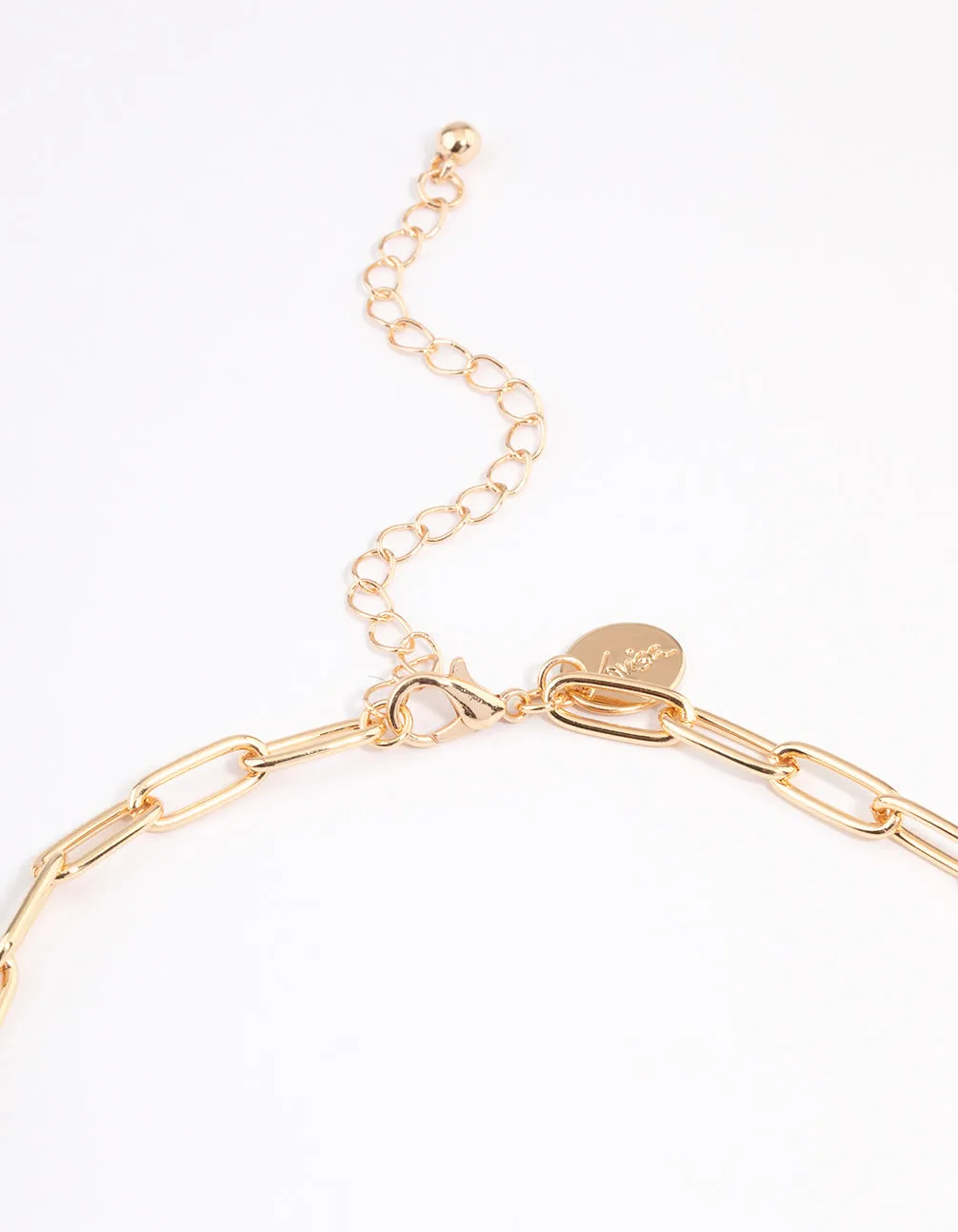 Gold Classic Pin Chain Necklace