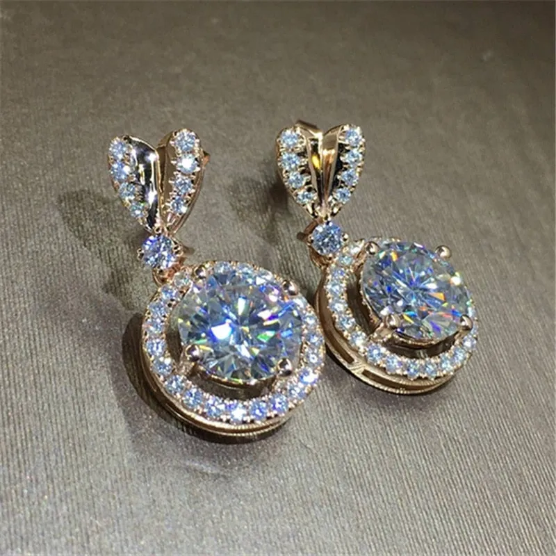 Gorgeous Cubic Zirconia Earrings for Special Occasions- Weddings- Mis Quince Events 