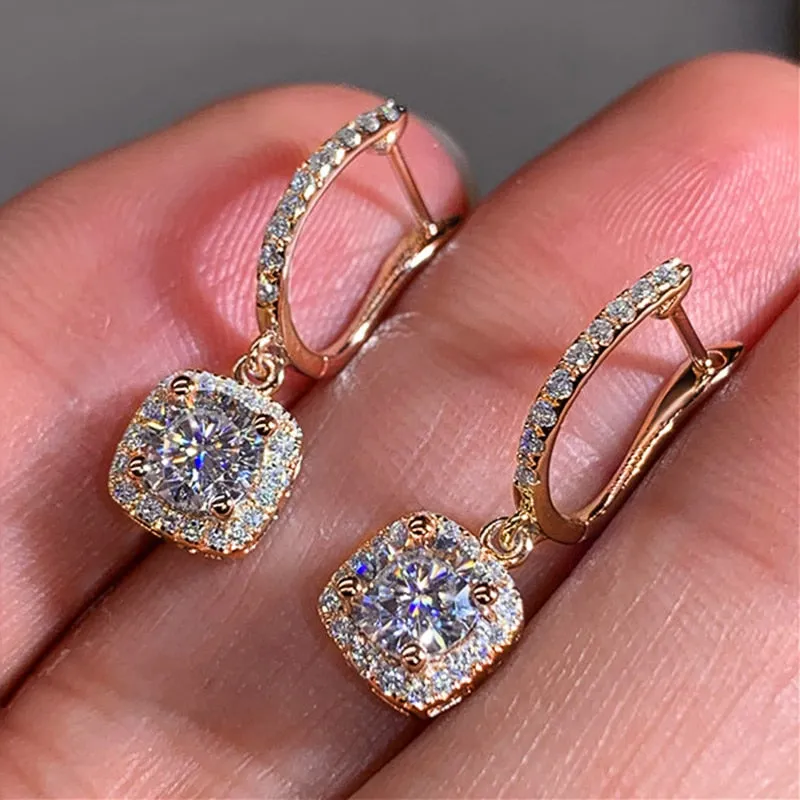 Gorgeous Cubic Zirconia Earrings for Special Occasions- Weddings- Mis Quince Events 