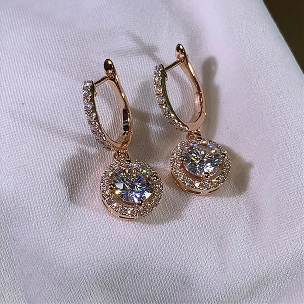 Gorgeous Cubic Zirconia Earrings for Special Occasions- Weddings- Mis Quince Events 