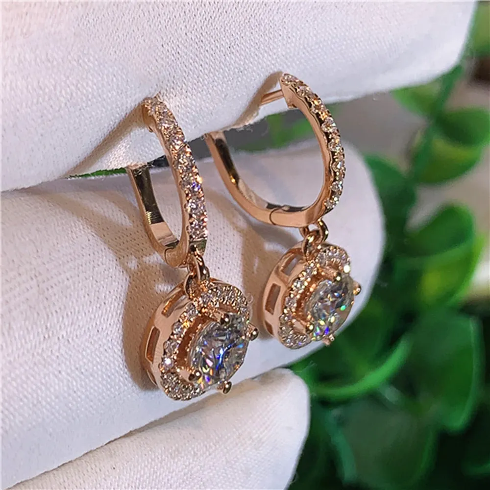 Gorgeous Cubic Zirconia Earrings for Special Occasions- Weddings- Mis Quince Events 