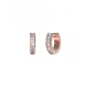 Huggie Me 11mm Squares Hugs Rose Gold Earrings UBE03134RG