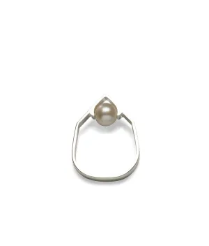 Iris Ring White Pearl, Silver