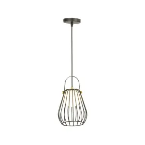 Iron Hanging Pendant Ceiling Light for Bedroom - Industrial Pear Shape