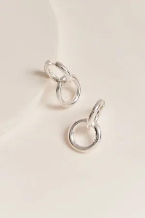 Jena Hoop Earrings Silver