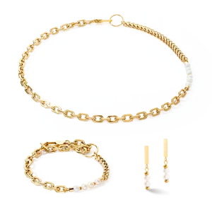 Jewellery set Shape Shifter Freshwater Pearls gold