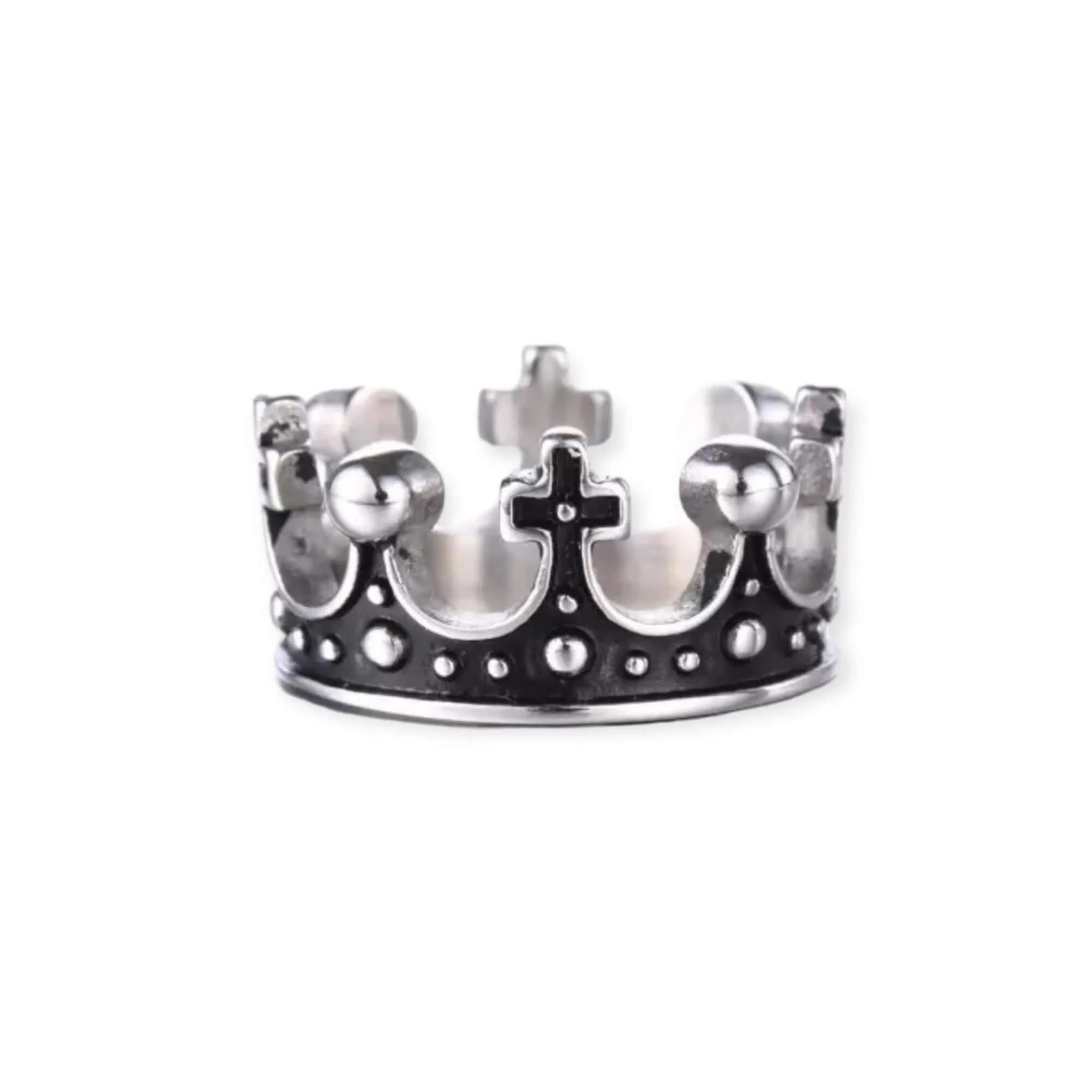 King's Crown Cross Ring