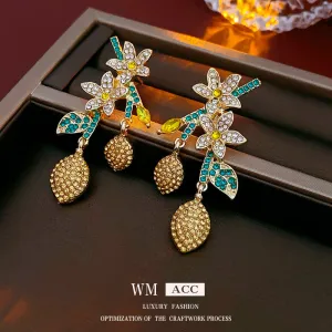 Luxurious Flower Flower Alloy Electroplating Earrings