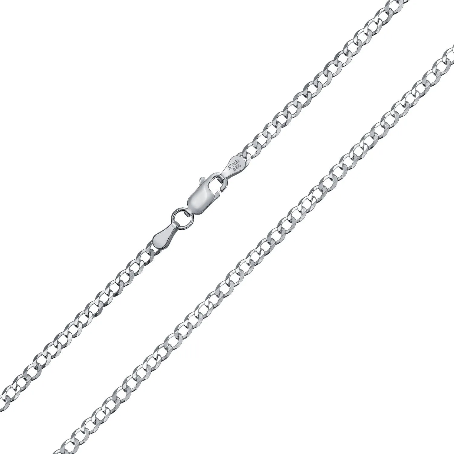 Men's Sterling Silver Franco or Miami Cuban Chain Necklace 3-9MM