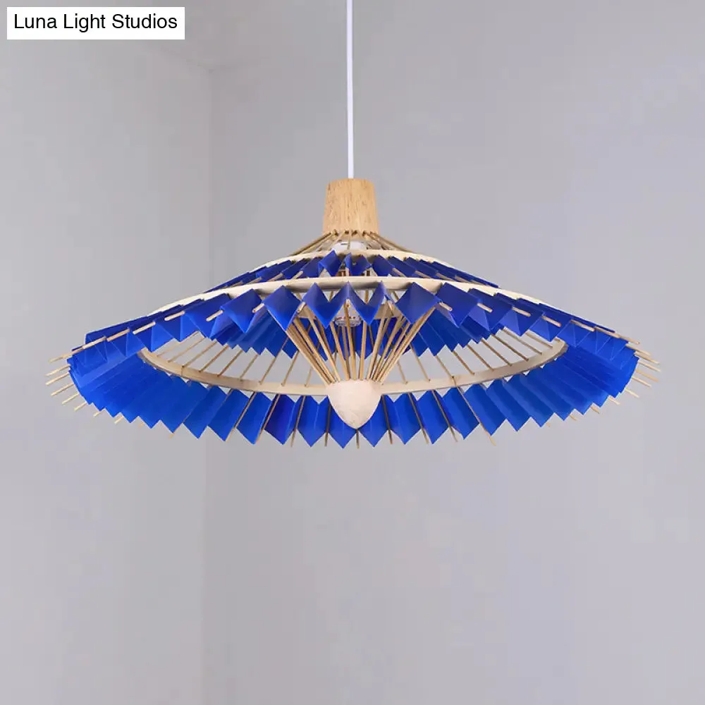 Modern Bamboo Umbrella Pendant Light - Stylish Ceiling Lighting for Restaurants