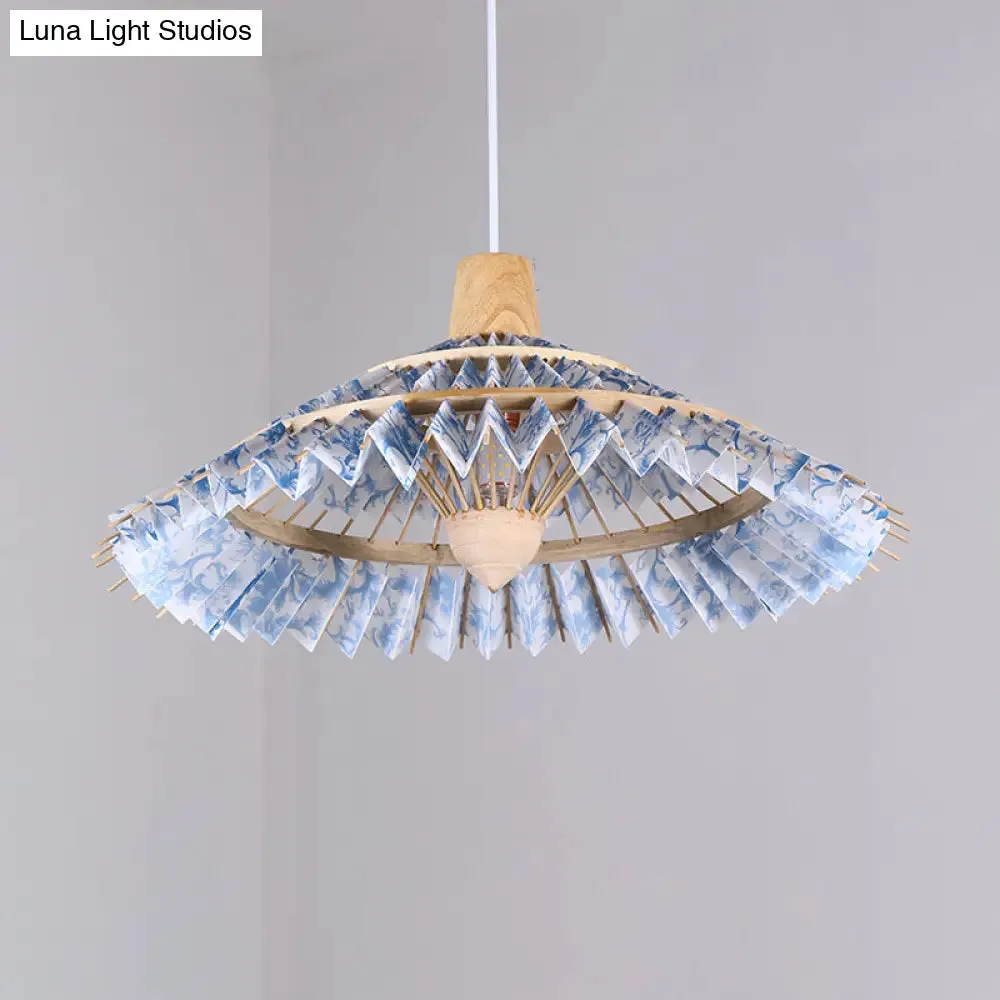 Modern Bamboo Umbrella Pendant Light - Stylish Ceiling Lighting for Restaurants