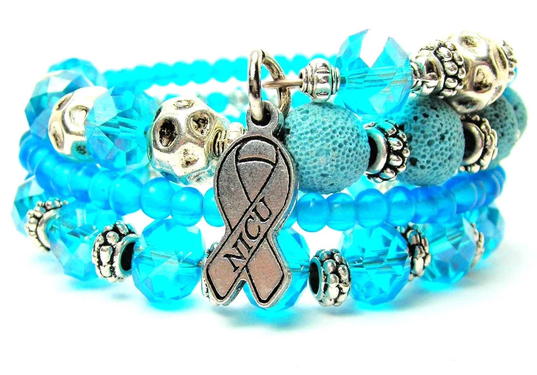 Nicu Awareness Ribbon Multi Wrap Bracelet