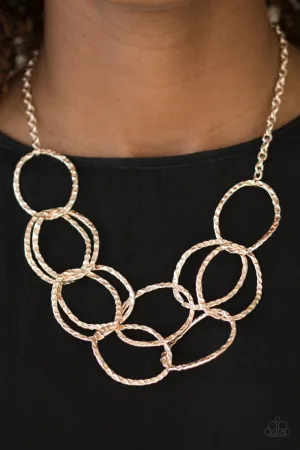 Open Door Jewelry - Circus Royale - Rose Gold Necklace - Paparazzi Accessories