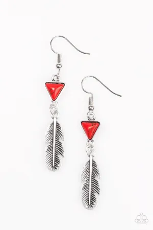 Paparazzi Earring ~ Give It A NEST! - Red