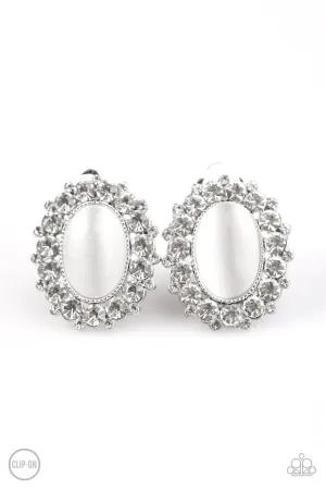 Paparazzi Earring ~ On The Money - White