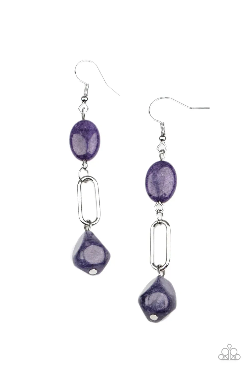 Paparazzi Earring ~ Stone Apothecary - Purple