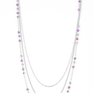 Paparazzi Necklace ~ Colorful Cadence - Purple