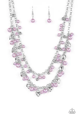 Paparazzi Necklace ~ Kindhearted Heart - Purple