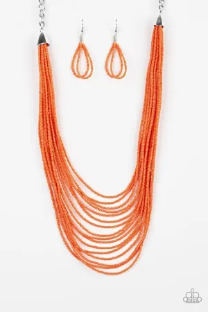 Paparazzi Necklace ~ Peacefully Pacific - Orange