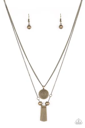 Paparazzi Necklace ~ SOL Quest - Brass