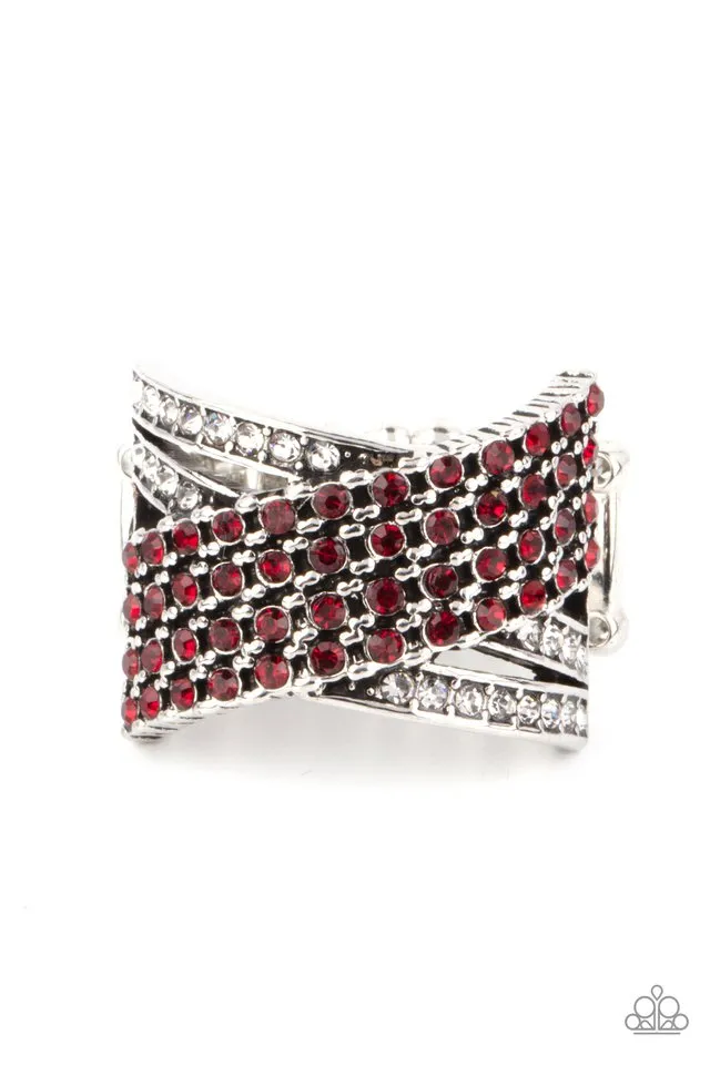 Paparazzi Ring ~ Classic Crossover - Red