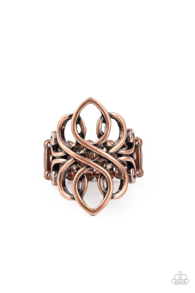 Paparazzi Ring ~ Regal Roundabout - Copper