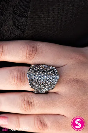 Paparazzi Ring ~ Shield Of Sparkle - Black