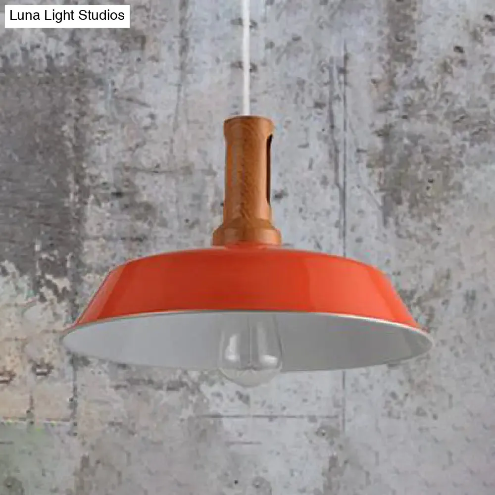 Retro Barn Hanging Light - Stylish 10" or 14" Metal Ceiling Fixture for Kitchen in Black or White