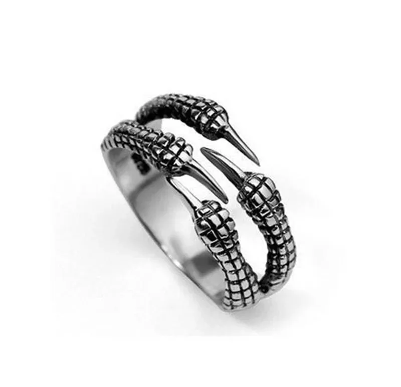 Retro Punk Opening Resizable Dragon Claw Rings Steampunk Hip Hop Personality Finger Jewelry Men Women Alloy Rings