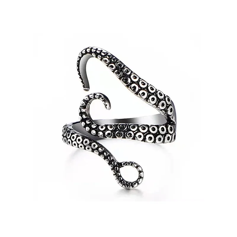 Retro Punk Opening Resizable Dragon Claw Rings Steampunk Hip Hop Personality Finger Jewelry Men Women Alloy Rings