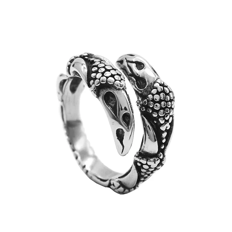 Retro Punk Opening Resizable Dragon Claw Rings Steampunk Hip Hop Personality Finger Jewelry Men Women Alloy Rings