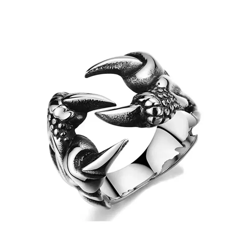 Retro Punk Opening Resizable Dragon Claw Rings Steampunk Hip Hop Personality Finger Jewelry Men Women Alloy Rings