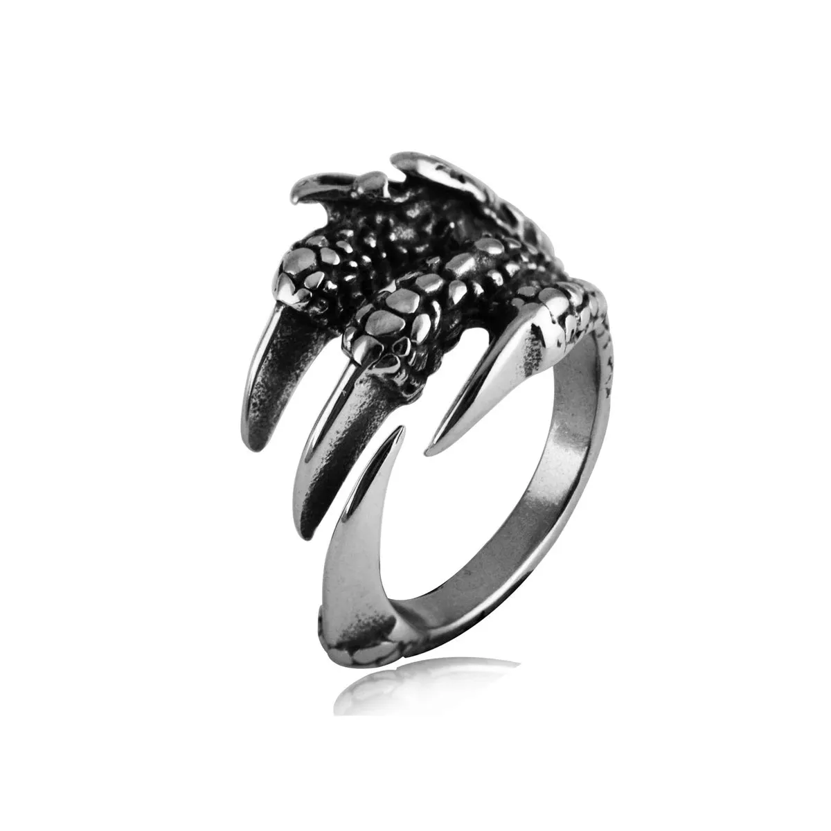 Retro Punk Opening Resizable Dragon Claw Rings Steampunk Hip Hop Personality Finger Jewelry Men Women Alloy Rings