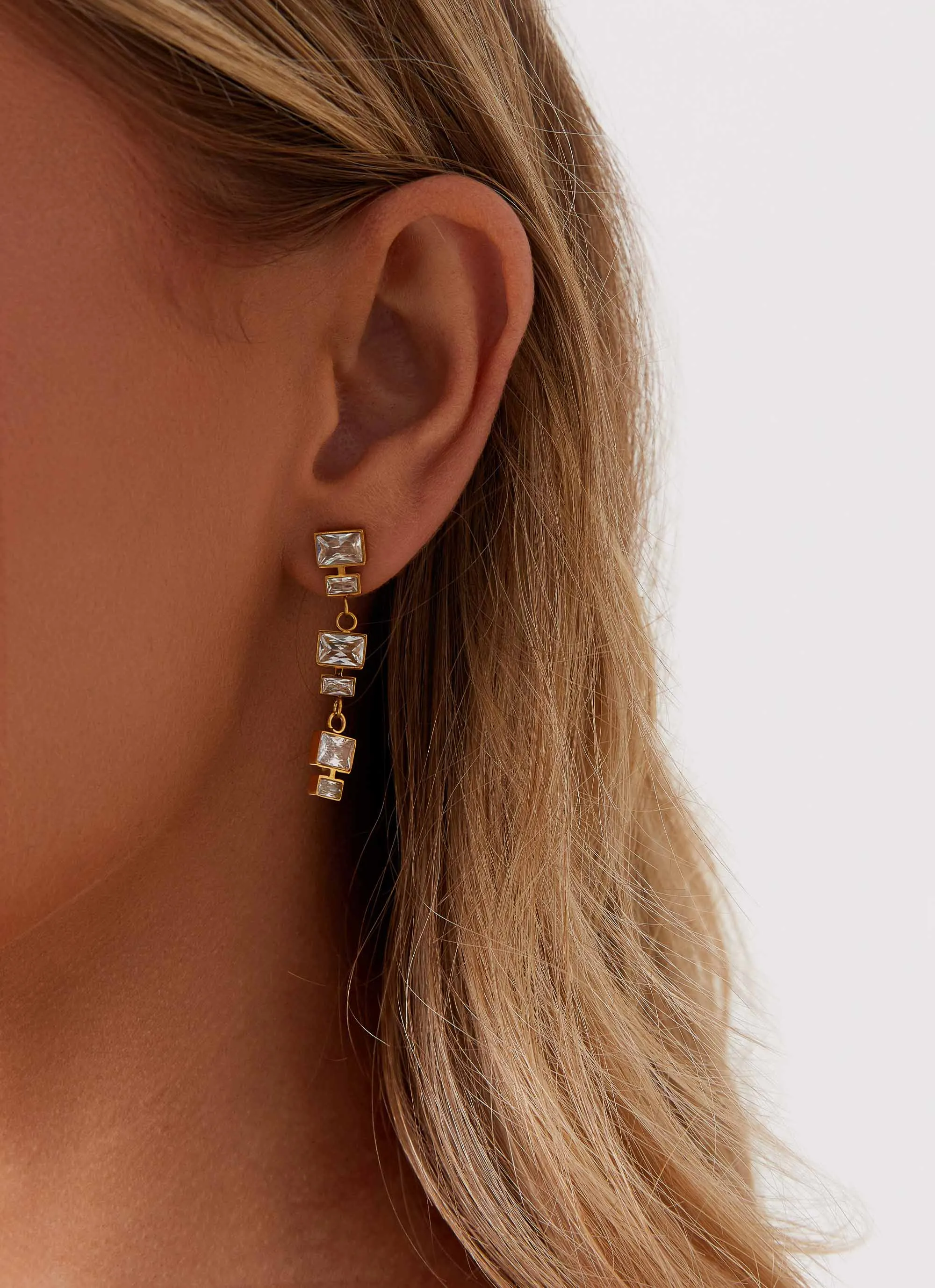 Speed Of Light Earrings - Gold