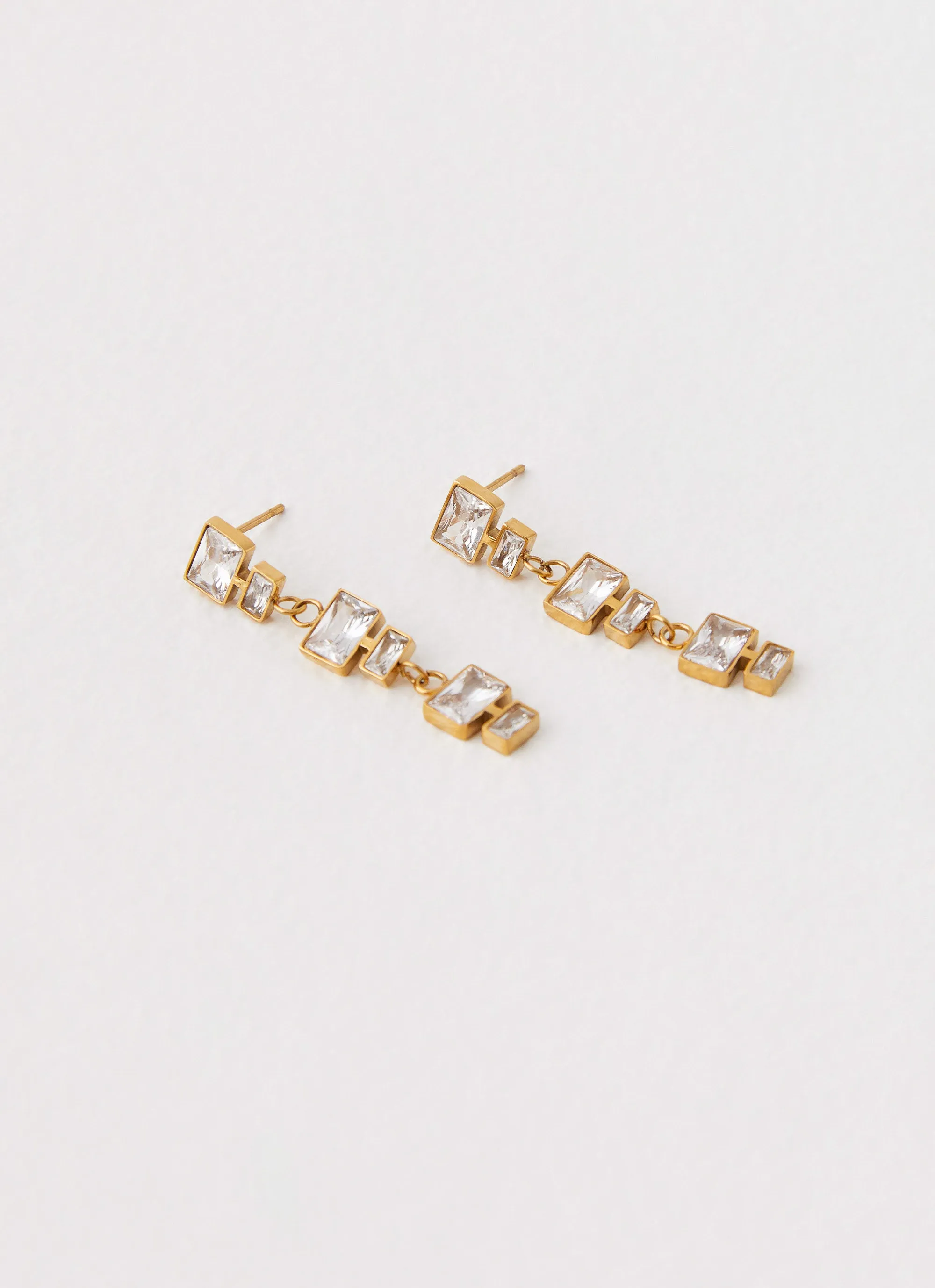 Speed Of Light Earrings - Gold