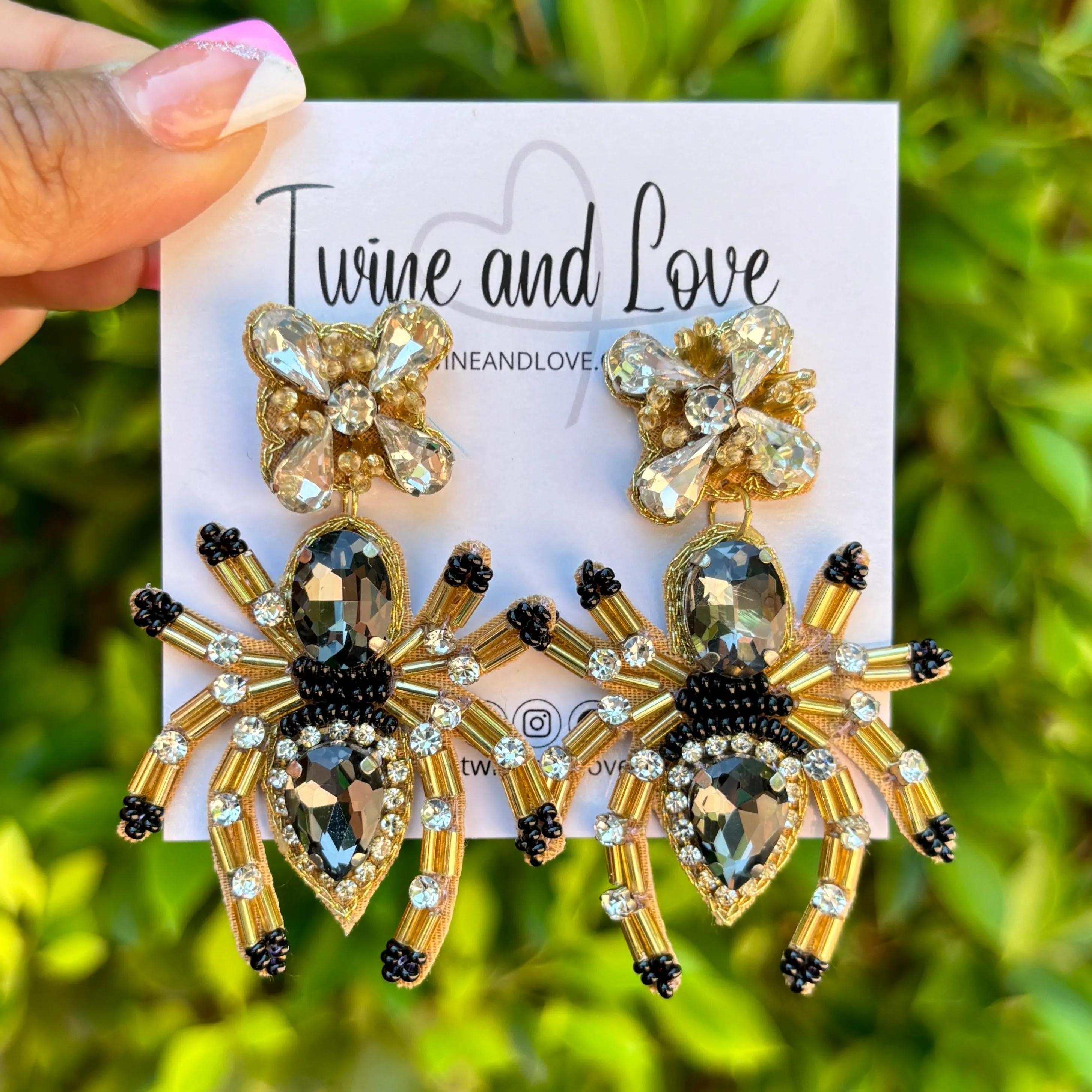 Spider Jeweled Earrings