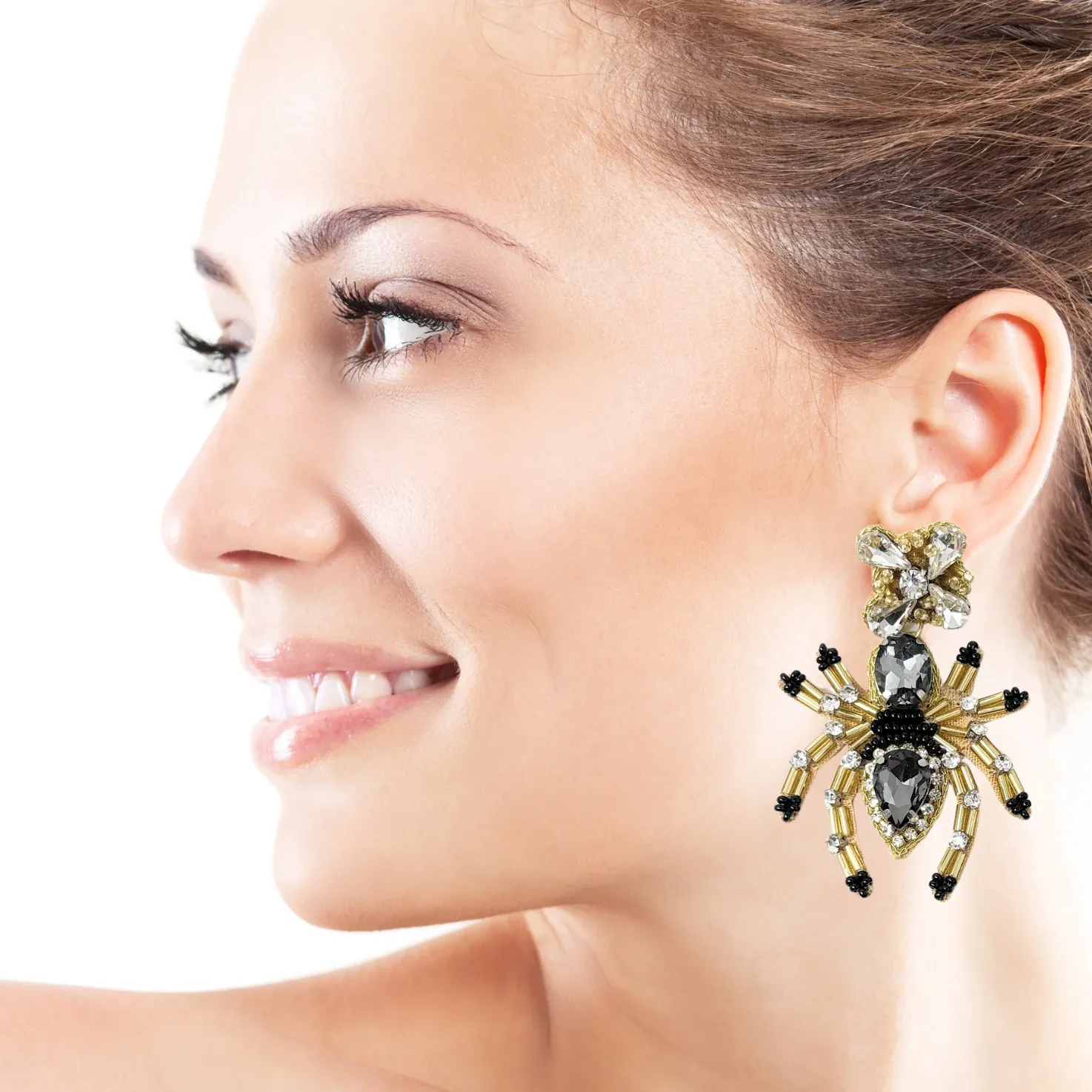 Spider Jeweled Earrings