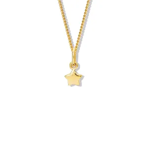 Star Necklace Pendant Yellow Gold