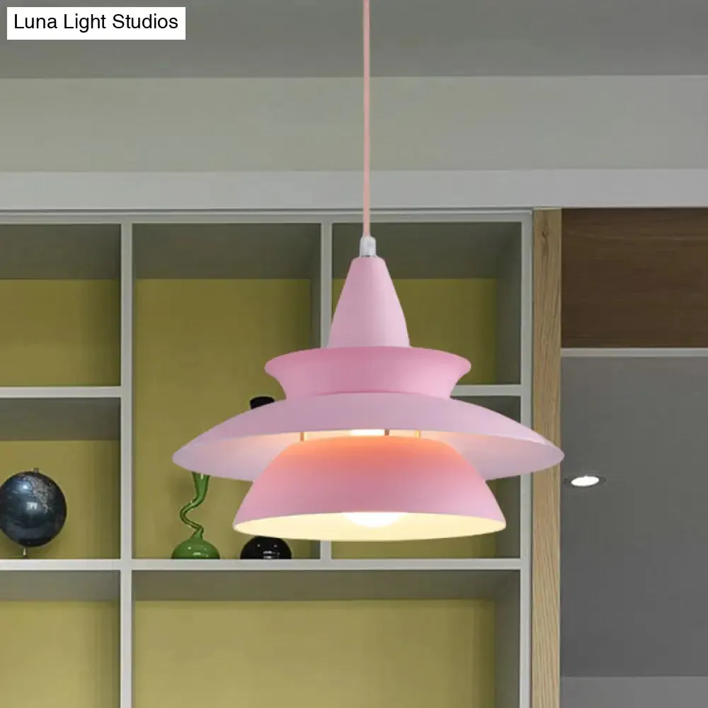 Stylish Macaron Hanging Light: Black/White Adjustable Ceiling Fixture for Living Room