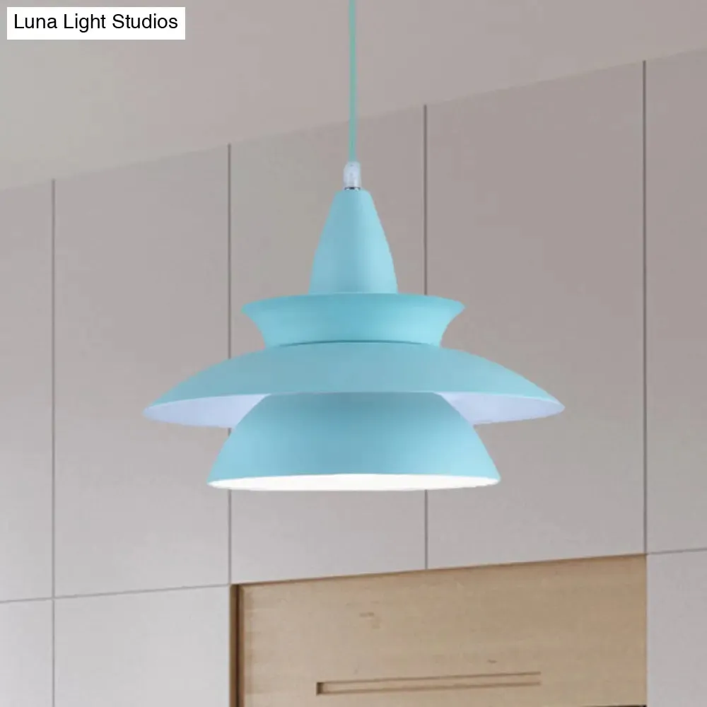 Stylish Macaron Hanging Light: Black/White Adjustable Ceiling Fixture for Living Room